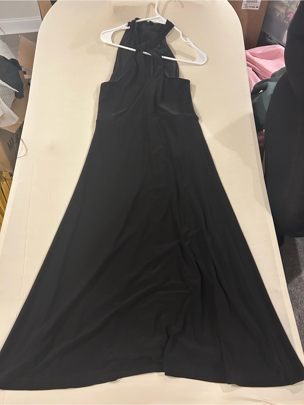 White House Black Market Black Halter Maxi Dress